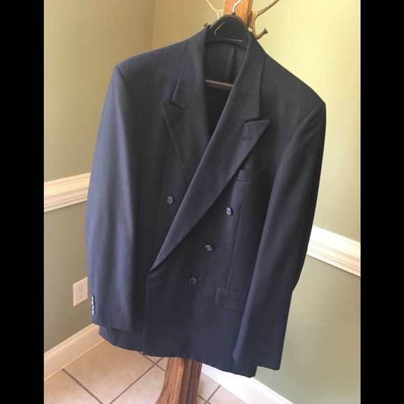 Stafford Other - 2pc suit, double-breasted, multi-pinstripe. Stafford Other - 2pc suit, double-breasted, multi-pinstripe.